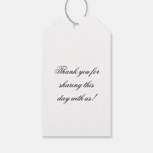 Elegant Kraft Mr. and Mrs. Script Custom Monogram Geschenkanhänger (Rückseite)