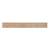 Elegant Kraft Paper Merry Christmas Calligraphy Sa Satinband (Vorderseite)