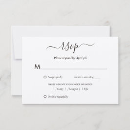 Elegant Kraft Paper Wedding RSVP Karte