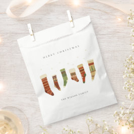 ELEGANT KRAFT RED GREEN STAR STRUMPFS GESCHENKTÜTCHEN