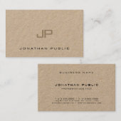 Elegant Kraft Simple Modern Design Artistic Schlic Visitenkarte (Vorne/Hinten)