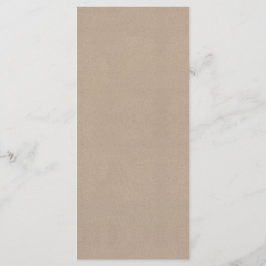 Elegant Kraft Wedding Menu Vorlagen (Rückseite)