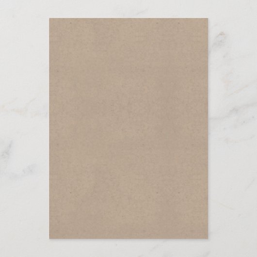 Elegant Kraft Wedding Menu Vorlagen (Rückseite)