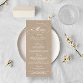 Elegant Kraft Wedding Menu Vorlagen Werbekarte