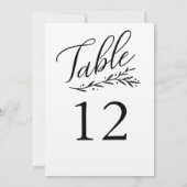 Elegant Kraft Wedding Tischnummer Vorlagen (Rückseite)