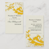 Elegant kreativ Stilvoll floral Terminkarte (Vorne/Hinten)