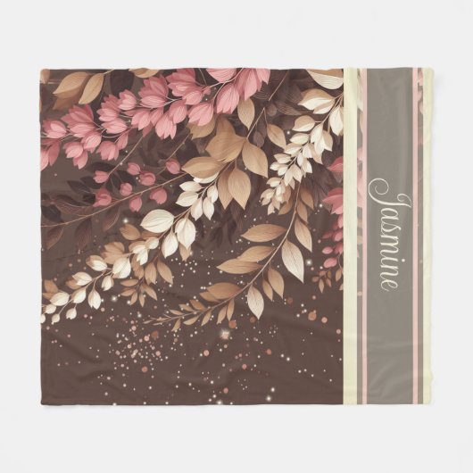 Elegant Laburnum Cascade Fleecedecke (Vorderseite (Horizontal))