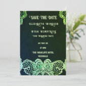 Elegant Lace" Einladung zur Hochzeit (Stehend Vorderseite)