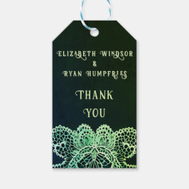 Elegant Lace" Einladung zur Hochzeit Geschenkanhänger