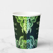 Elegant Lace" Einladung zur Hochzeit Pappbecher (Rechts)