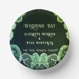 Elegant Lace" Einladung zur Hochzeit Pappteller