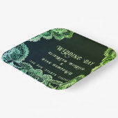 Elegant Lace" Einladung zur Hochzeit Pappteller (Gewinkelt)