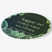 Elegant Lace" Einladung zur Hochzeit Pappteller (Schrägansicht)