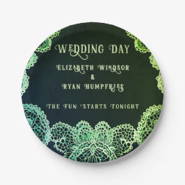 Elegant Lace" Einladung zur Hochzeit Pappteller