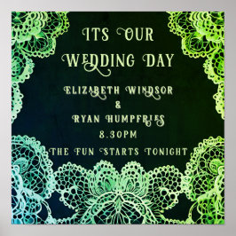 Elegant Lace" Einladung zur Hochzeit Poster