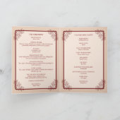 Elegant Lace Floral Church Folded Wedding Program Ankündigung (Innenseite)