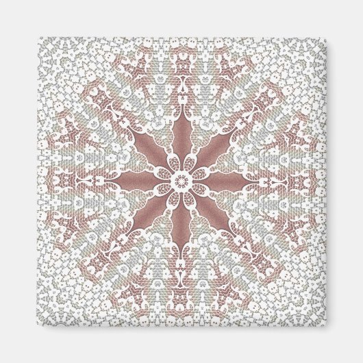 Elegant Lace Floral Magnet (Vorne)