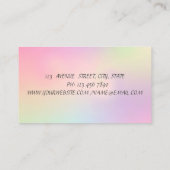 Elegant Lace Holographic Visitenkarte (Rückseite)