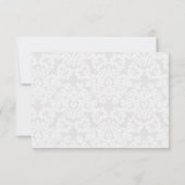 Elegant Lace Script Wedding RSVP Karte (Rückseite)