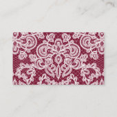 Elegant Lace Script Wedding Website Begleitkarte (Rückseite)