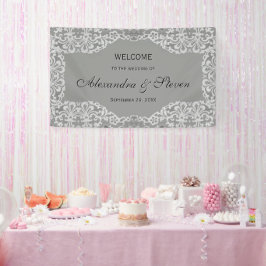 Elegant Lace Wedding Banner