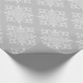 Elegant Lacy Gray Damask Geschenkpapier (Ecke)