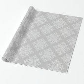 Elegant Lacy Gray Damask Geschenkpapier (Ungerollt)