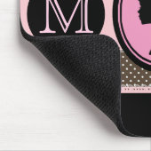 Elegant Lady Monogram Mousepad (Ecke)