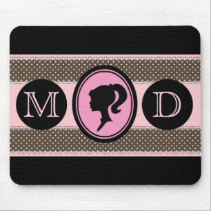 Elegant Lady Monogram Mousepad