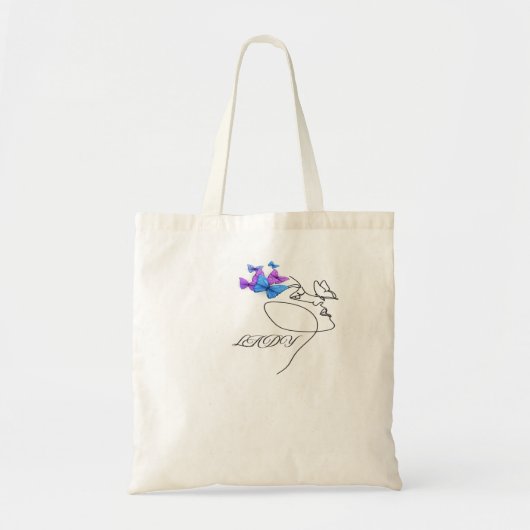   Elegant LADY Typography Tote Bag | Minimal Chic  Tragetasche (Vorne)