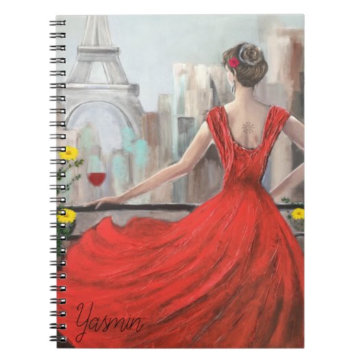 Elegant Lady Vintage Notizblock (Vorderseite)