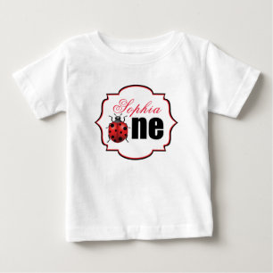 Elegant Ladybug Personalisiert Baby T-shirt