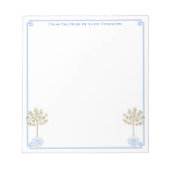 Elegant Lady's Chinoiserie Orange Tree Desk Notizblock (Vorderseite)