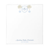 Elegant Lady's Citrus Tree Ginger Jar Mit Monogram Notizblock (Vorderseite)