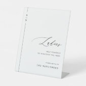 Elegant Ladys Guest Wedding Badezimmer Basket Sockelschild (Vorderseite)