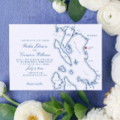 Elegant Lairmont Manor Bellingham Map Wedding Einladung