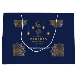 Elegant Lantern Glow Ramadan Greeting Große Geschenktüte