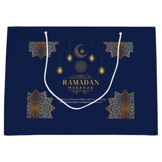 Elegant Lantern Glow Ramadan Greeting Große Geschenktüte (Vorderseite)