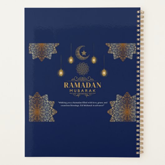 Elegant Lantern Glow Ramadan Greeting Planer (Rückseite)