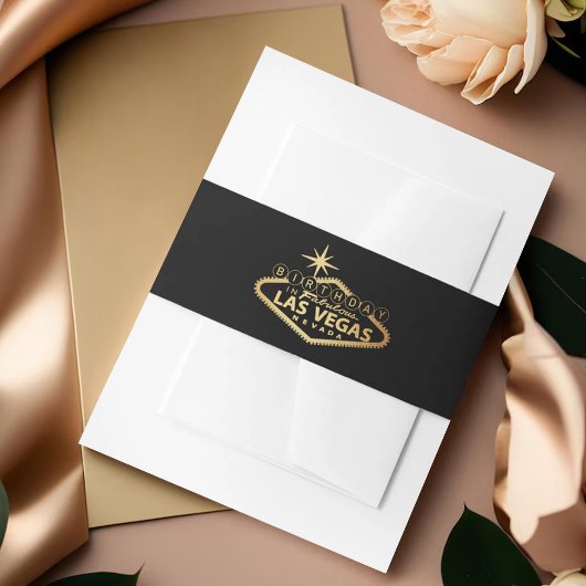 Elegant Las Vegas Birthday Einladungsbanderole