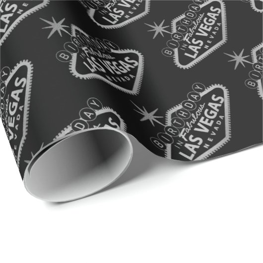 Elegant Las Vegas Birthday Geschenkpapier (Rolleneckpunkt)
