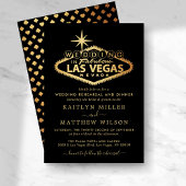 Elegant Las Vegas Destination Wedding Rehearsal Einladung