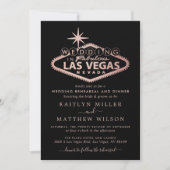Elegant Las Vegas Destination Wedding Rehearsal Einladung (Vorderseite)