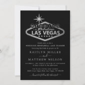 Elegant Las Vegas Destination Wedding Rehearsal Einladung (Vorderseite)