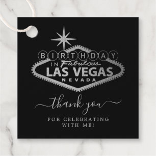 Elegant Las Vegas Geburtstagsparty Danke Geschenkanhänger