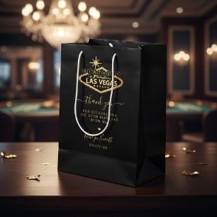 Elegant Las Vegas Geburtstagsparty Danke Mittlere Geschenktüte