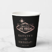 Elegant Las Vegas Geburtstagsparty Pappbecher (Vorderseite)