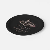 Elegant Las Vegas Geburtstagsparty Pappteller (Schrägansicht)