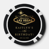 Elegant Las Vegas Geburtstagsparty Pokerchips (Rückseite)