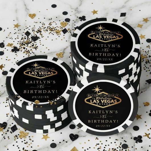 Elegant Las Vegas Geburtstagsparty Pokerchips
